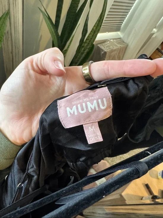 Show Me Your MuMu Black Ruffle Maxi Slip Dress - Picture 2 of 2